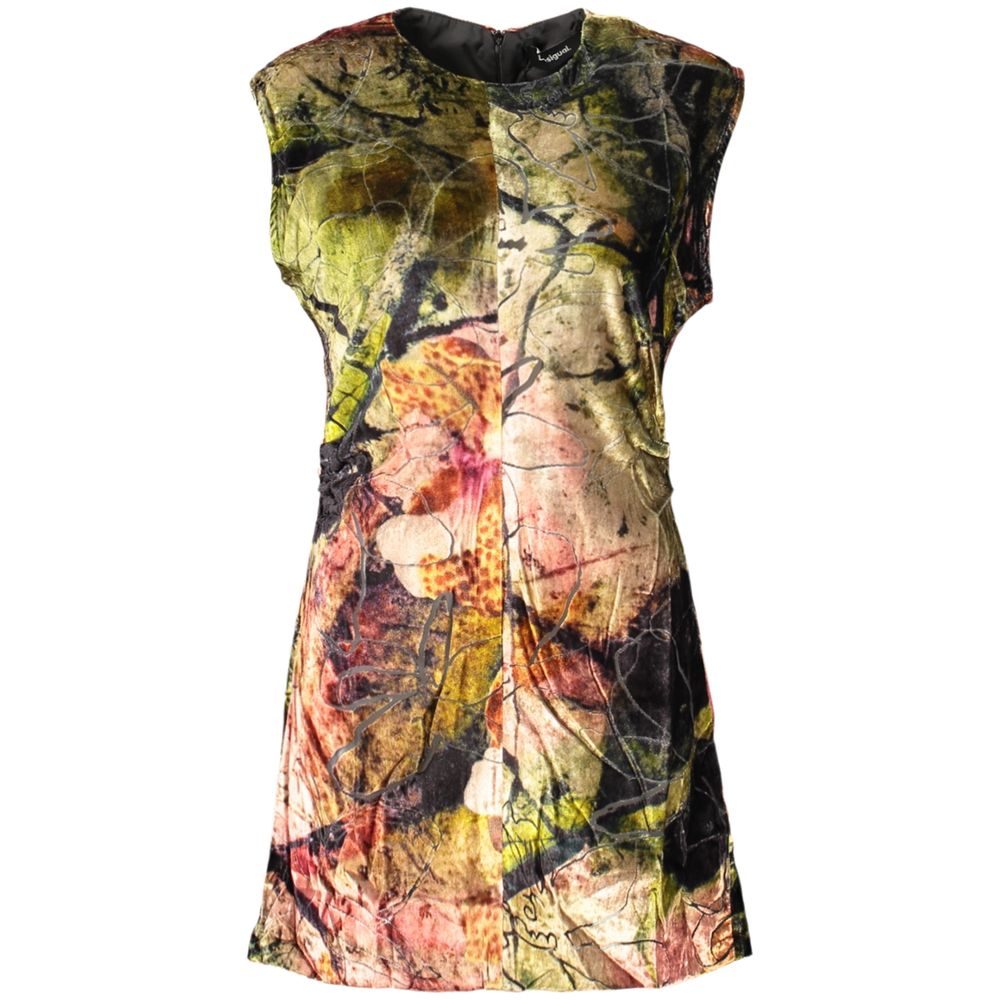 Robe Desigual femme courte à motifs en viscose vert – DE-47960
