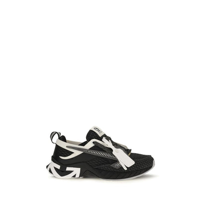 Off-White Black Polyester Athletic Sneakers