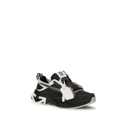 Off-White Black Polyester Athletic Sneakers