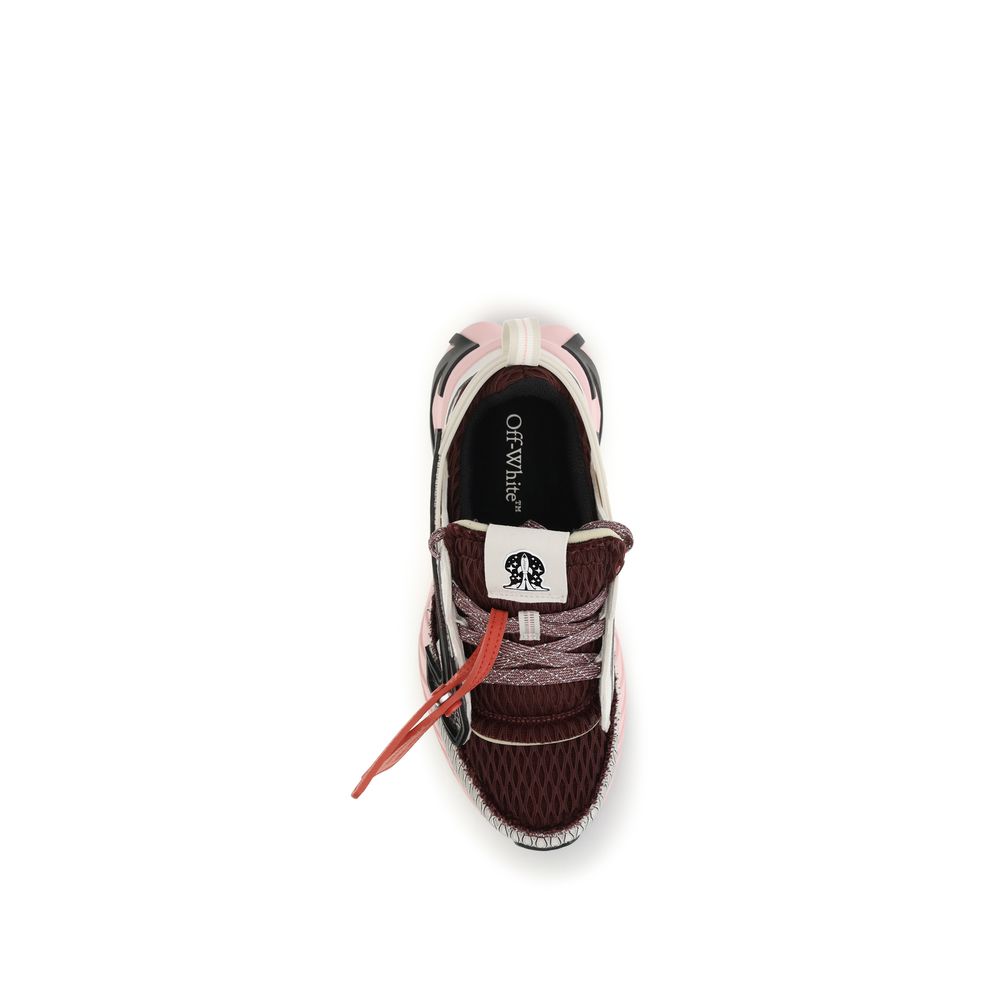Off-White Multicolor Polyester Athletic Sneakers