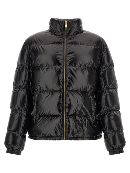 Versace Black Nylon Full-Length Jacket