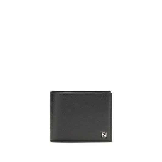 Portefeuille deux volets Fendi en cuir de veau noir – FE7M0001B089F0QA1BB