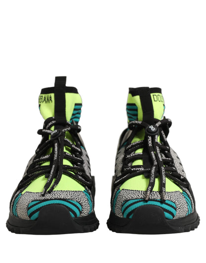Baskets Dolce & Gabbana homme Sorrento chaussette en tissu et cuir multicolore – MV8938