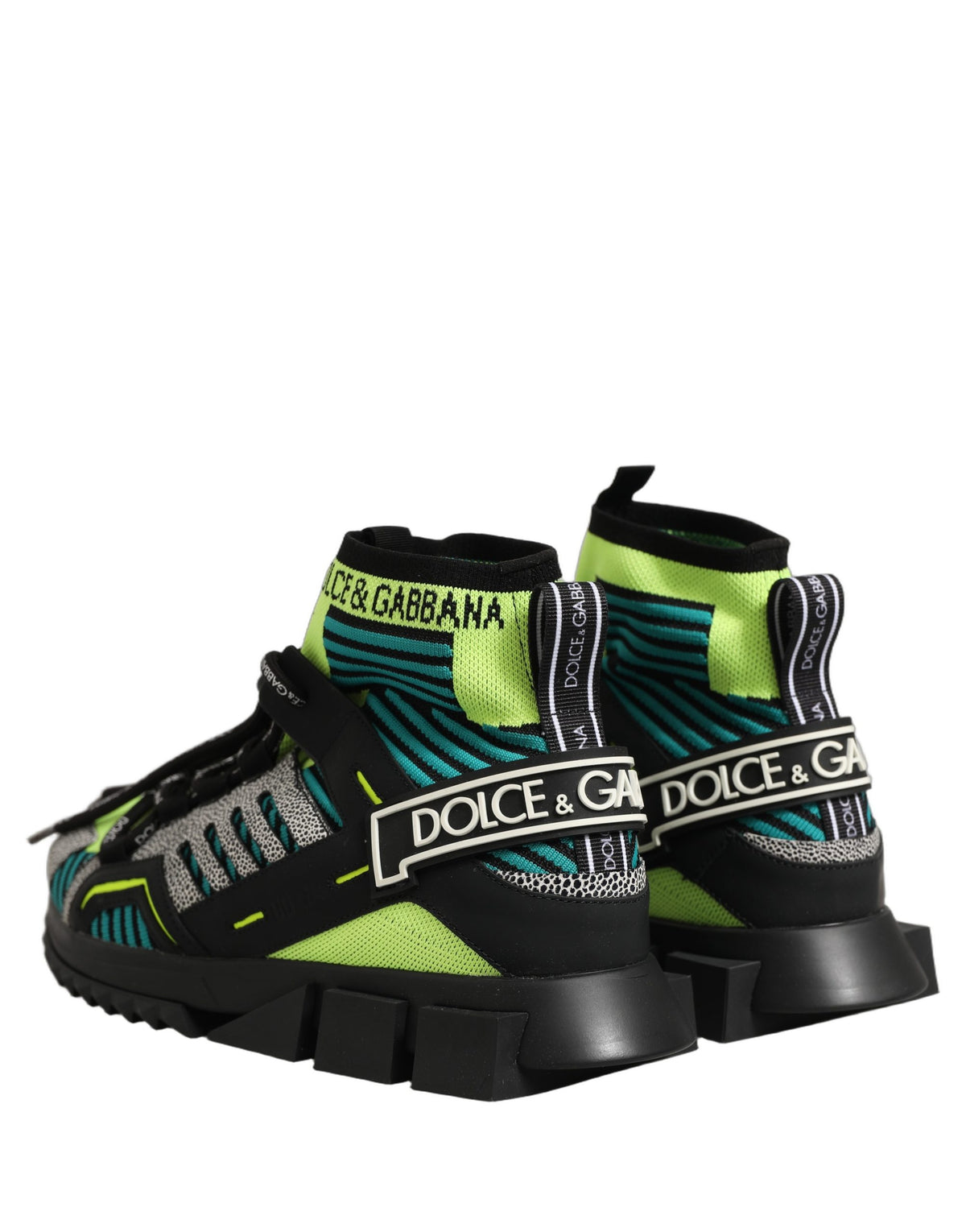 Baskets Dolce & Gabbana homme Sorrento chaussette en tissu et cuir multicolore – MV8938
