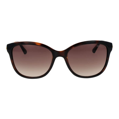 Lunettes de soleil Guess femme papillon monture acétate marron, verres marron – GU-1022318