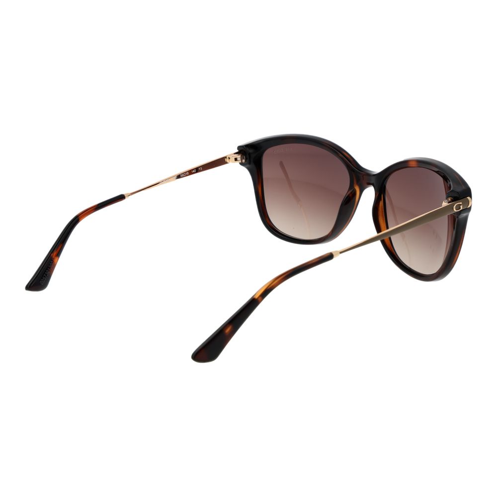 Lunettes de soleil Guess femme papillon monture acétate marron, verres marron – GU-1022318