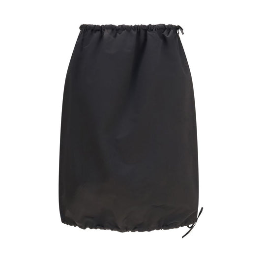 Jupe midi Prada en soie noire – PR-P10D6SOOO1653F0002