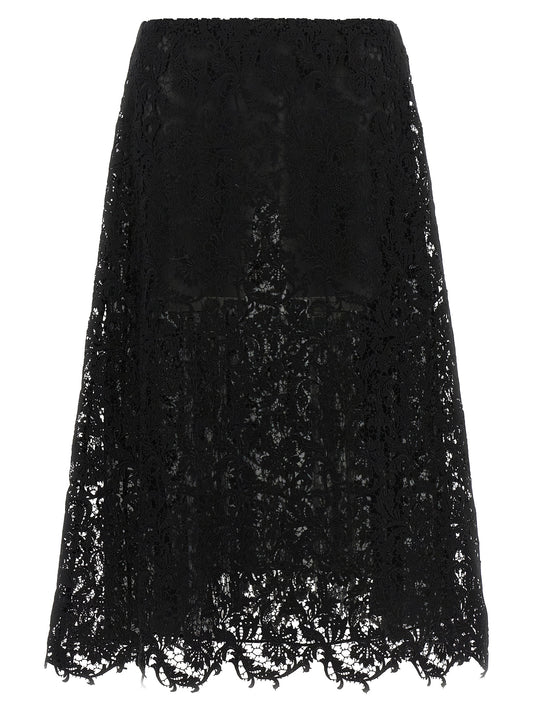 Jupe midi Fendi en coton noire – FE-345071