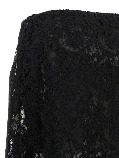 Fendi Black Cotton Midi Skirt