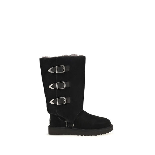 Bottes UGG Classic Tall Western en cuir velours noires – UG-1183491BLK