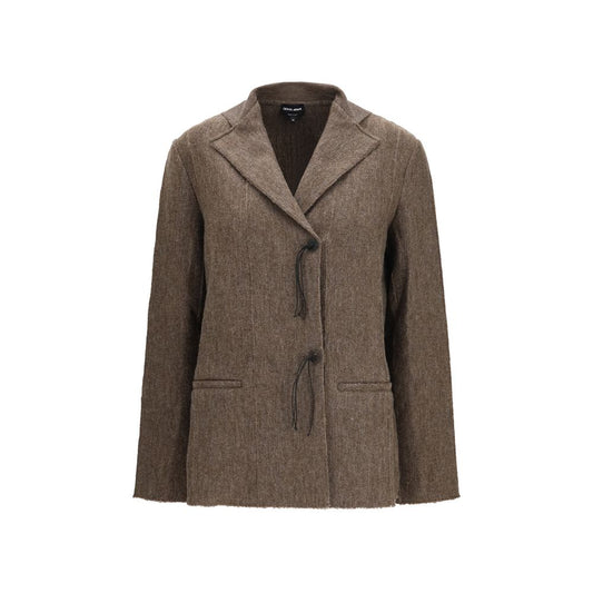 Veste Giorgio Armani en laine marron – GI-GW004256AF29679O6022