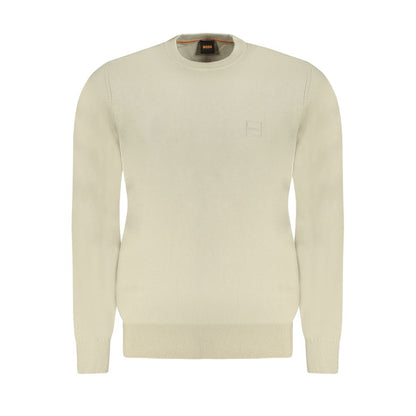 Pull Hugo Boss homme en coton et cachemire beige – BO-33904