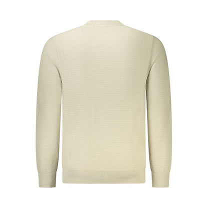 T-shirt manches longues Hugo Boss homme en coton et cachemire beige – BO-35294