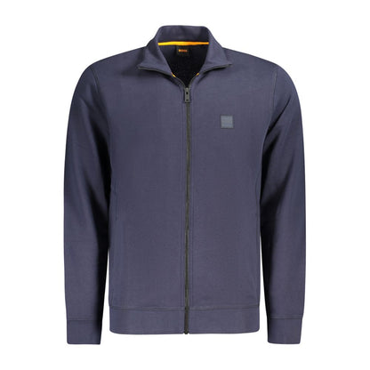 Sweat-shirt zippé Hugo Boss homme en coton bleu – BO-35771