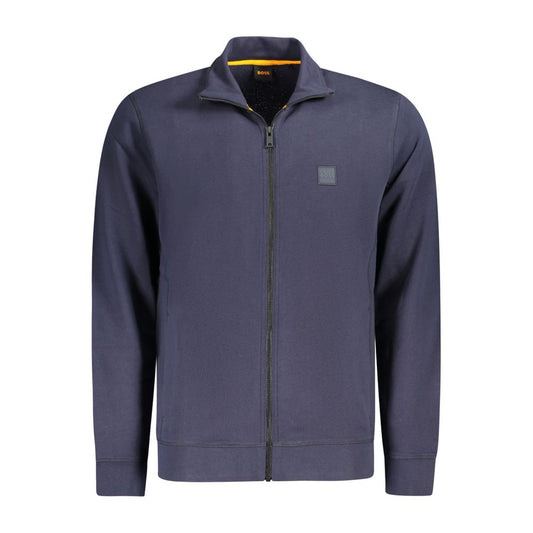 Sweat-shirt zippé Hugo Boss homme en coton bleu – BO-35771