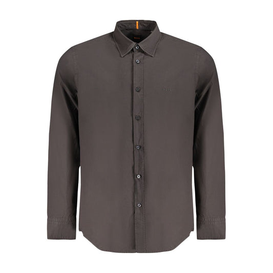 Chemise Hugo Boss homme en coton noire – BO-33881