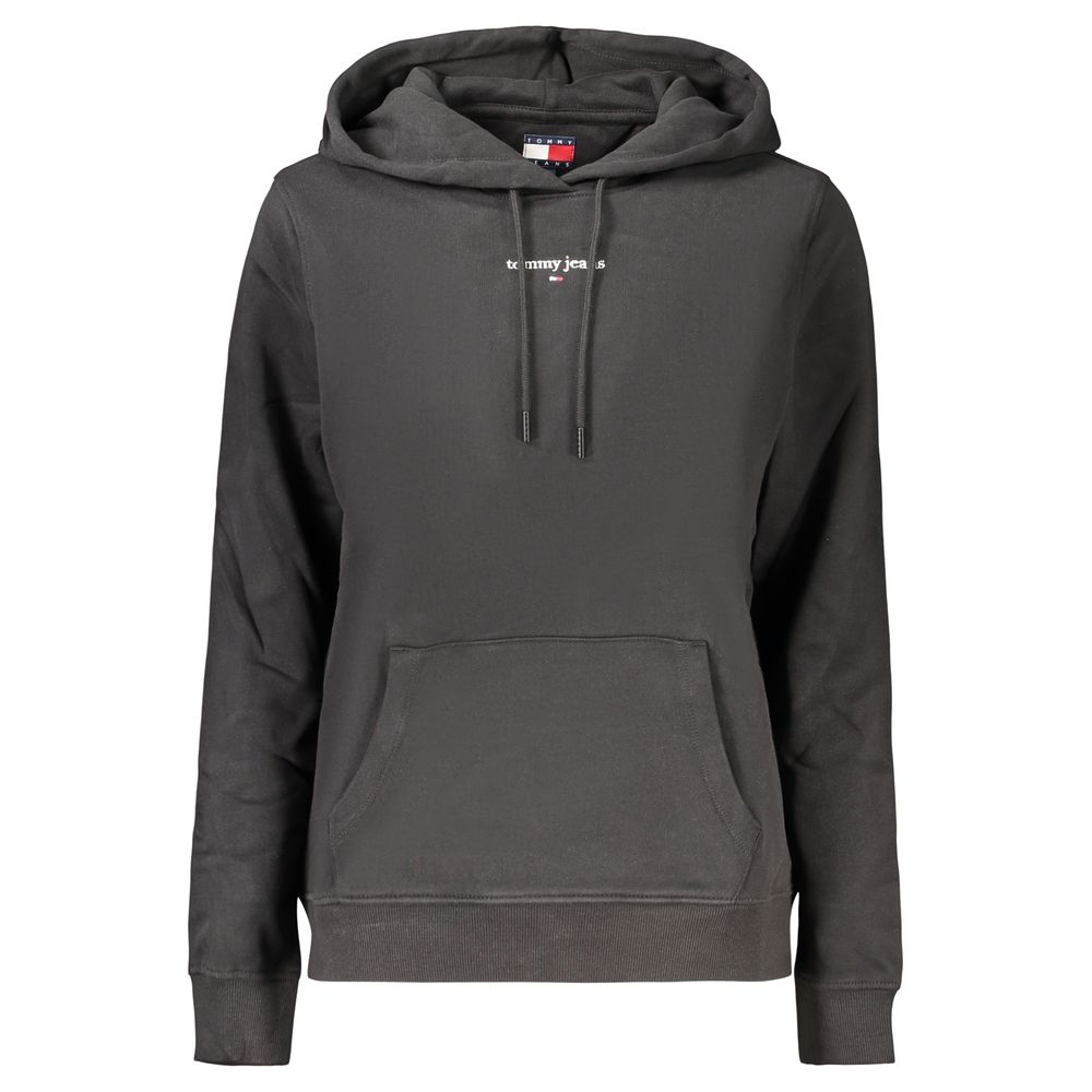 Sweat à capuche Tommy Hilfiger femme en coton noir – TO-48053