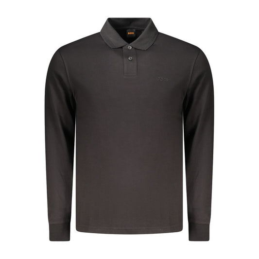 Polo à manches longues Hugo Boss homme en coton noir – BO-48135