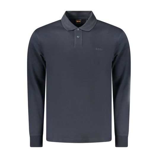 Polo à manches longues Hugo Boss homme en coton bleu – BO-48140