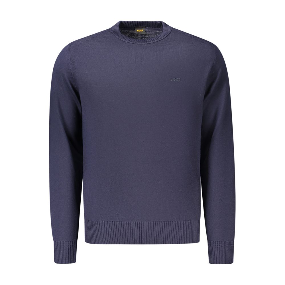 Pull Hugo Boss homme en laine et acrylique bleu – BO-48132