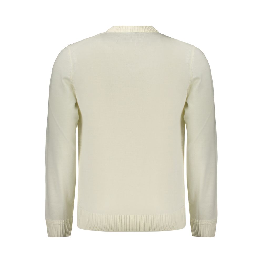 Pull Hugo Boss homme en laine et acrylique blanc – BO-48147