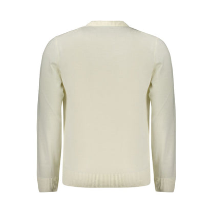 Pull Hugo Boss homme en laine et acrylique blanc – BO-48147