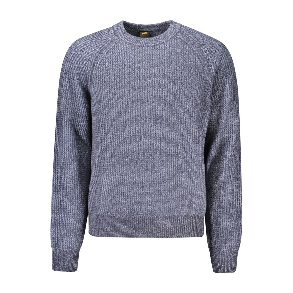 Pull Hugo Boss homme en laine bleu – BO-48146