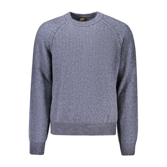 Pull Hugo Boss homme en laine bleu – BO-48146