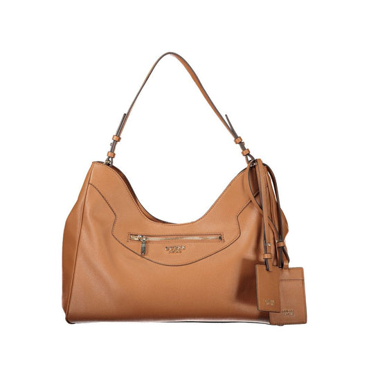 Sac porté épaule Guess Jeans Antonia en polyéthylène marron – GU-48185
