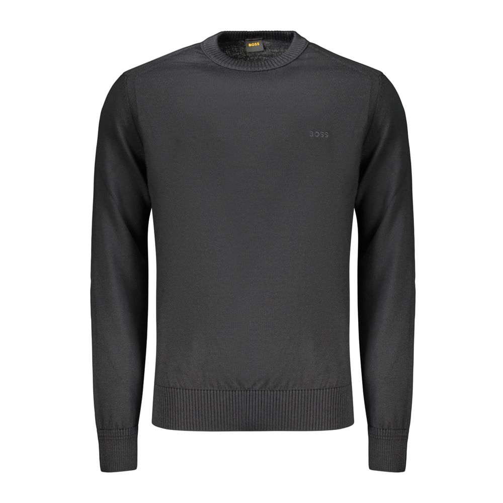 Pull Hugo Boss homme en laine et acrylique noir – BO-48155