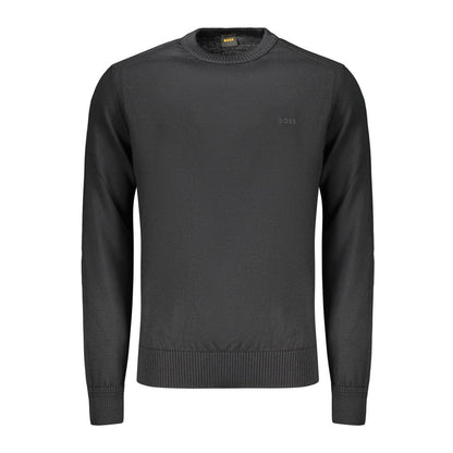 Pull Hugo Boss homme en laine et acrylique noir – BO-48155