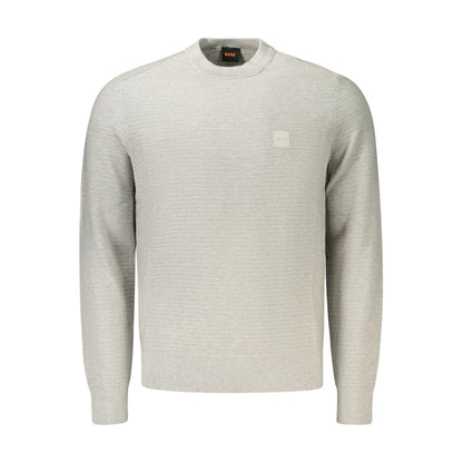 Pull Hugo Boss homme en coton et cachemire gris – BO-48154