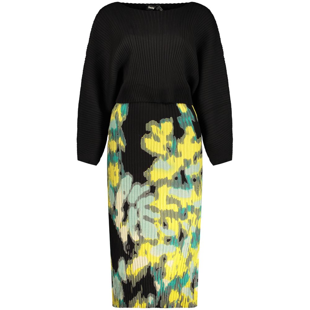 Robe Desigual femme longue Pauline en viscose noir – DE-48287