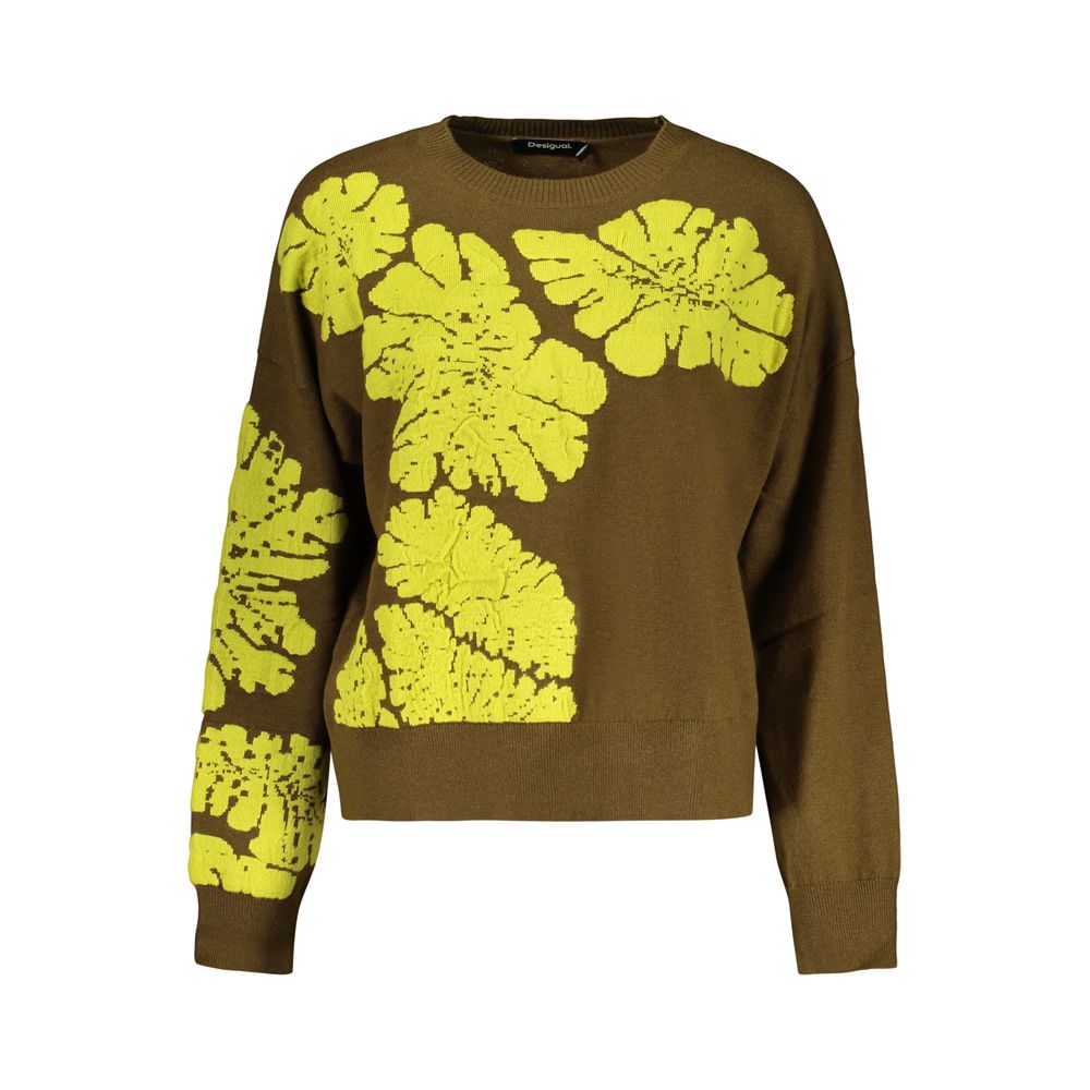 Pull Desigual femme Bubbles à motifs en laine vert – DE-48291