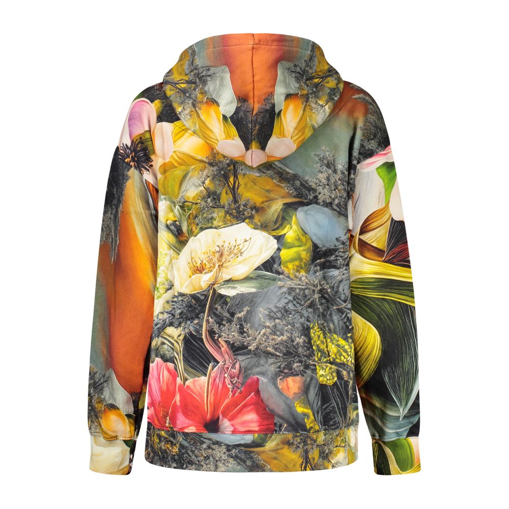 Sweat à capuche Desigual femme zippé à motifs en coton gris – DE-48316