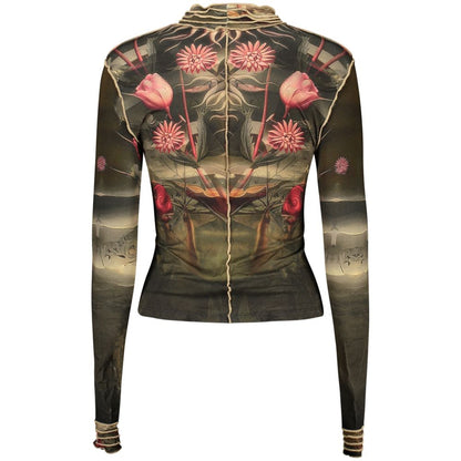 T-shirt Desigual femme manches longues en viscose noir – DE-48326