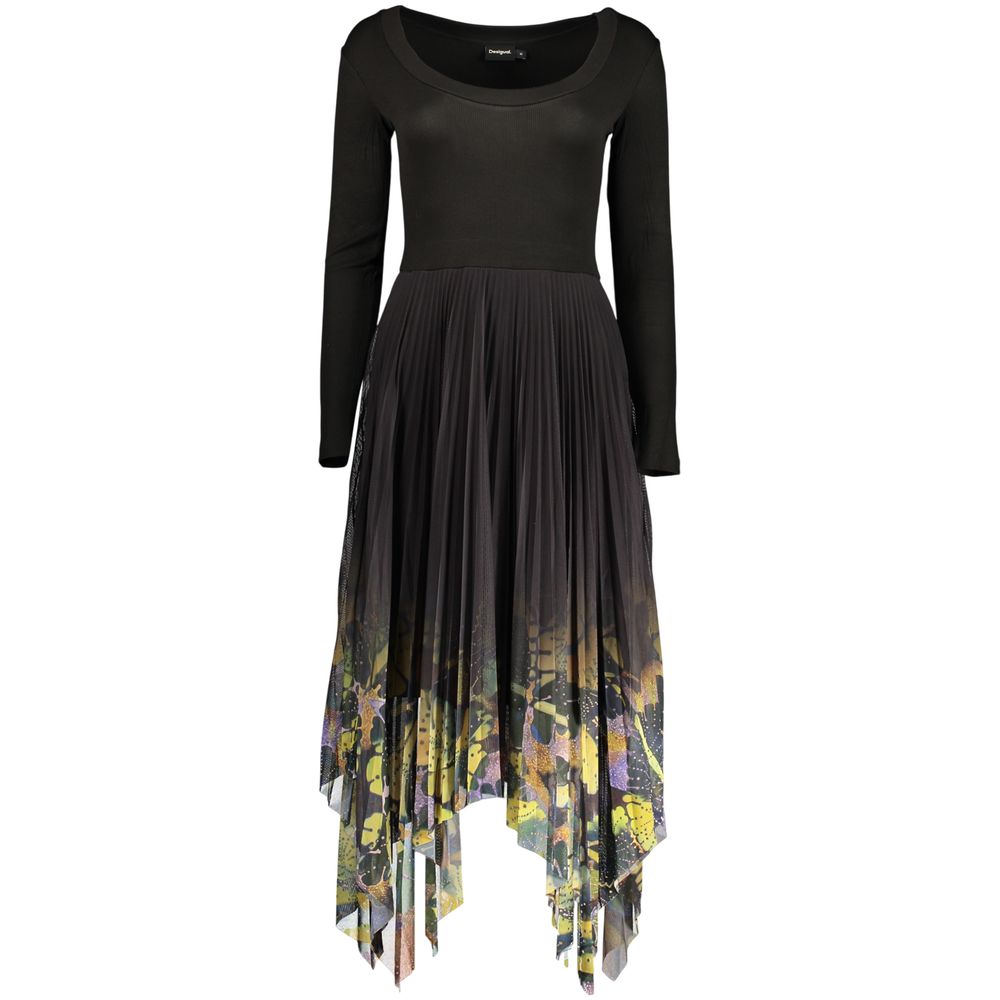 Robe Desigual femme longue en viscose noir – DE-48289