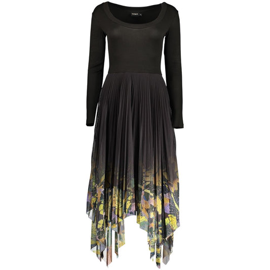 Robe Desigual femme longue en viscose noir – DE-48289