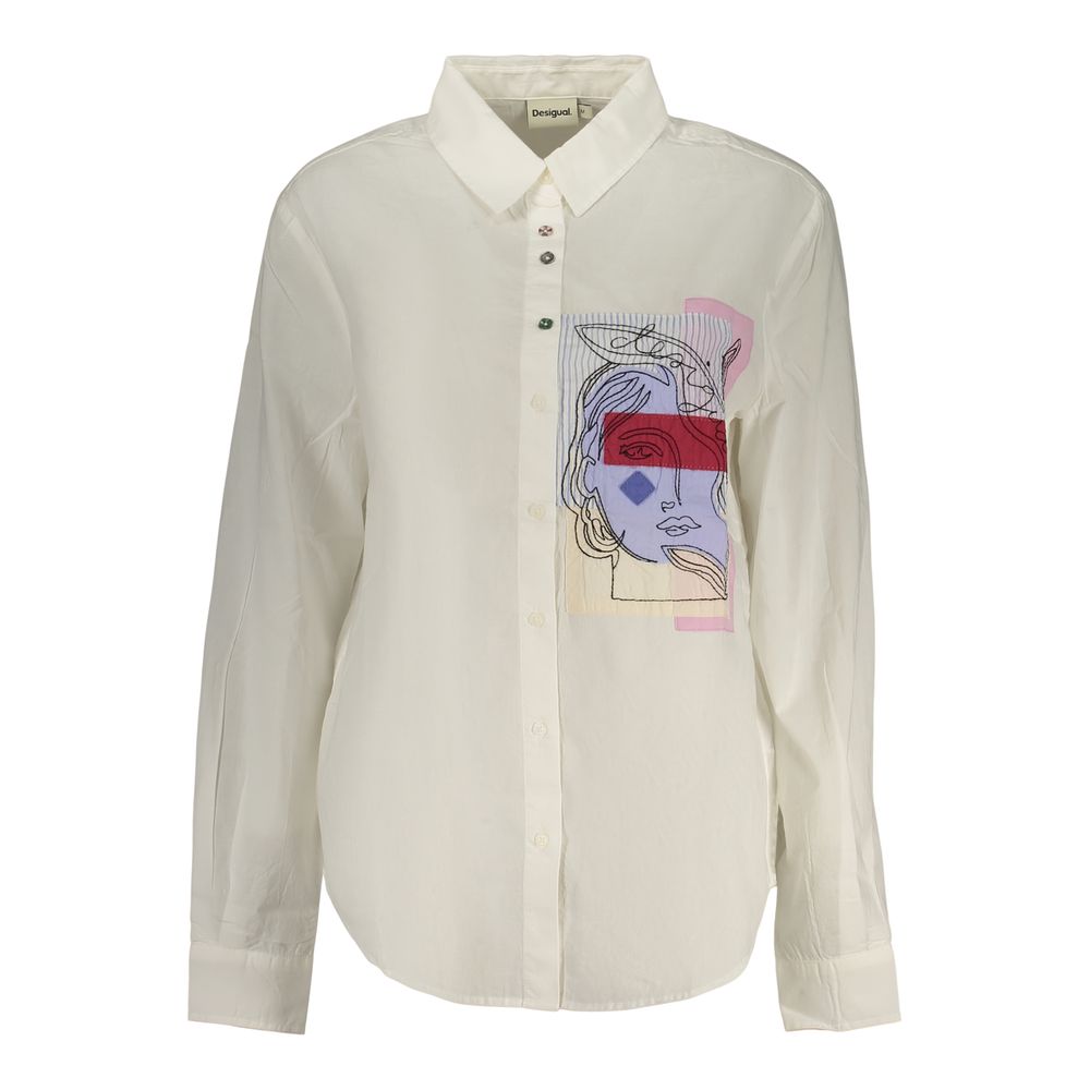 Chemise Desigual femme Rin en coton blanc – DE-48302