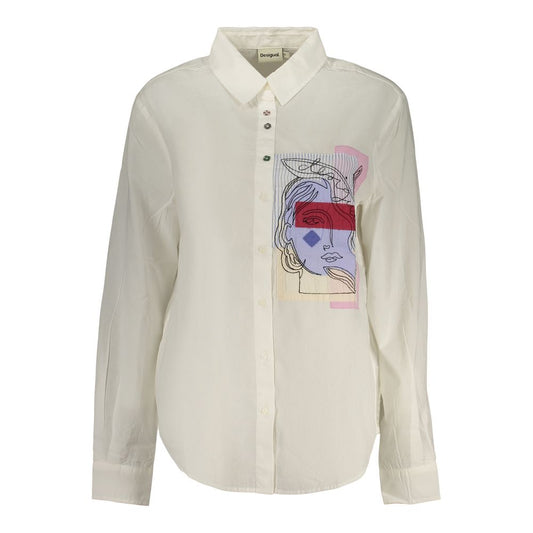 Chemise Desigual femme Rin en coton blanc – DE-48302
