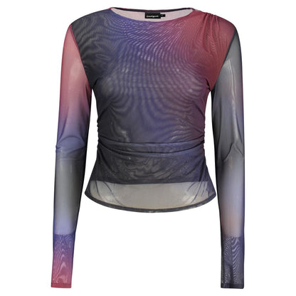 T-shirt Desigual femme Estambul manches longues en polyester bleu – DE-48350