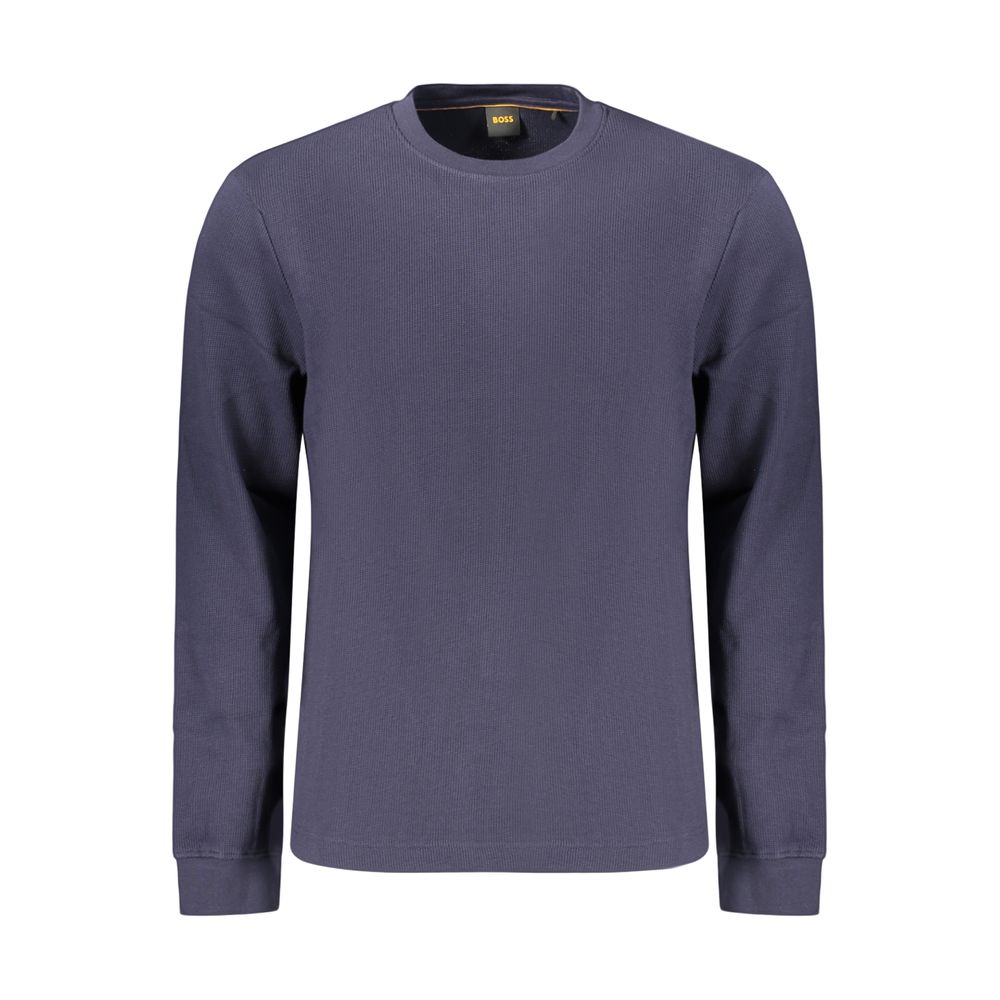 T-shirt Hugo Boss homme manches longues en coton bleu – BO-48153