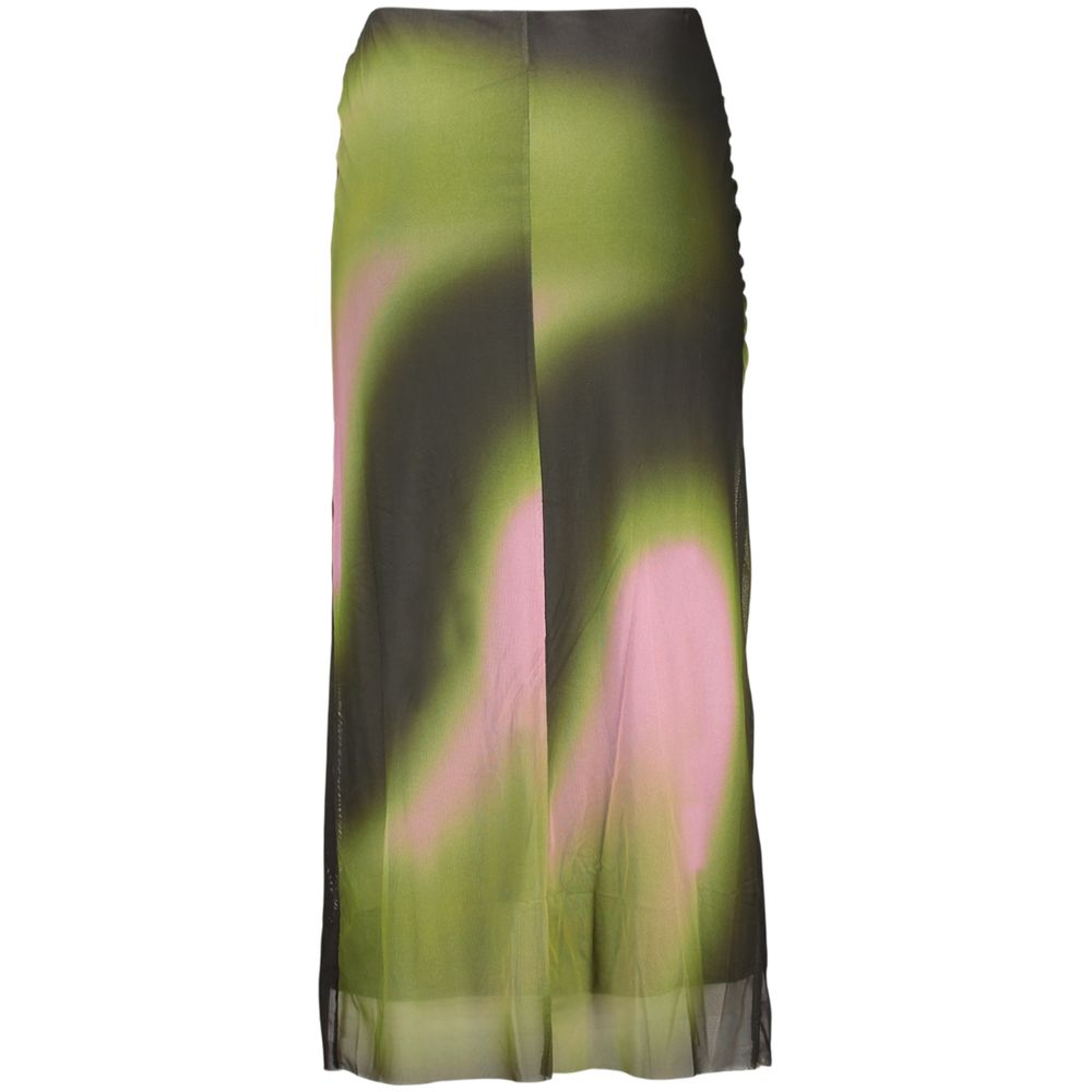 Jupe Desigual femme longue en polyester vert – DE-48176