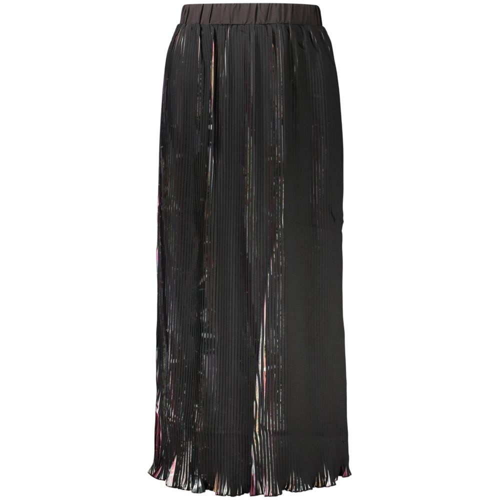 Jupe Desigual femme longue plissée en polyester noir – DE-48311