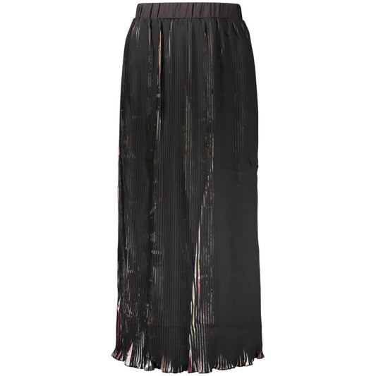 Jupe Desigual femme longue plissée en polyester noir – DE-48311