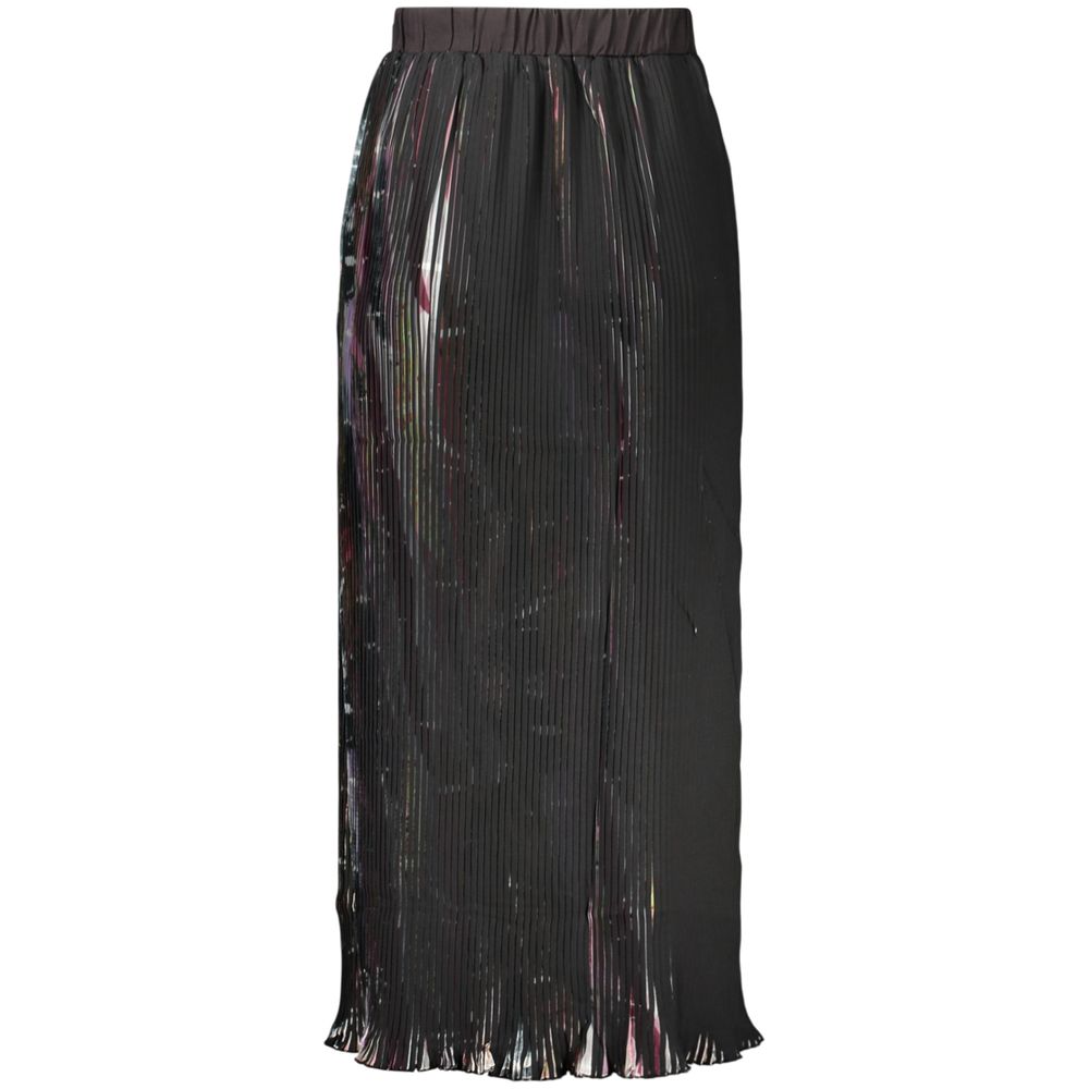 Jupe Desigual femme longue plissée en polyester noir – DE-48311