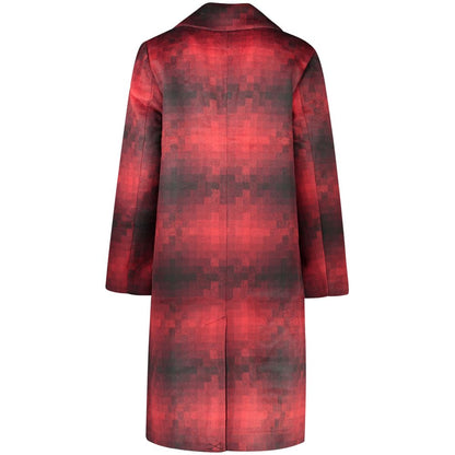 Manteau Desigual femme Mumbai en laine et polyester rouge – DE-48318