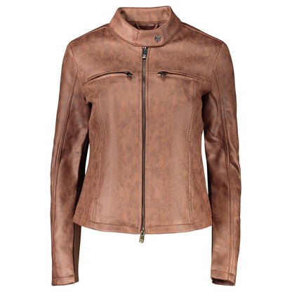 Veste Desigual femme biker en polyester marron – DE-48332