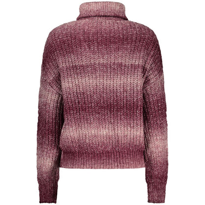 Pull Desigual femme demi-zip en acrylique violet – DE-48355