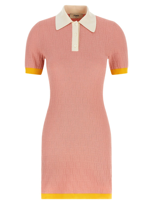 Robe courte Fendi FF Jacquard en coton – FE-331914
